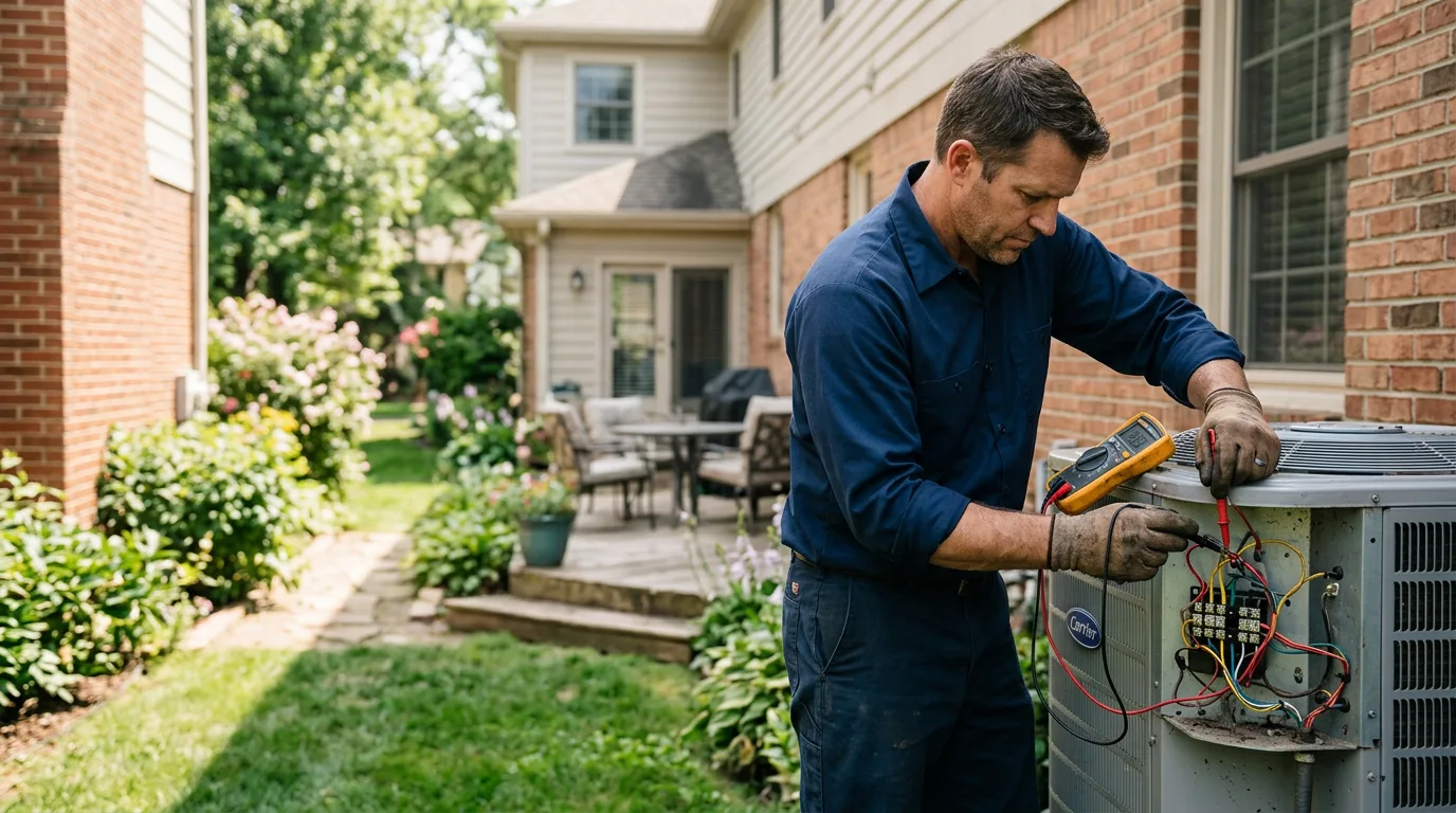 HVAC technician working near Johannesburg, CA